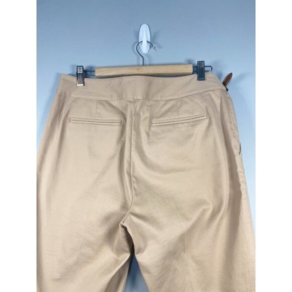 Lauren Ralph Lauren Chino Pants With Side Buckle Women's Size 10 Khaki Beige Tan - Picture 8 of 14
